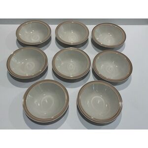 Mikasa Manor House Vintage Ranmaru Suede 7" Cereal/Soup Bowls Set Of 8 Japan